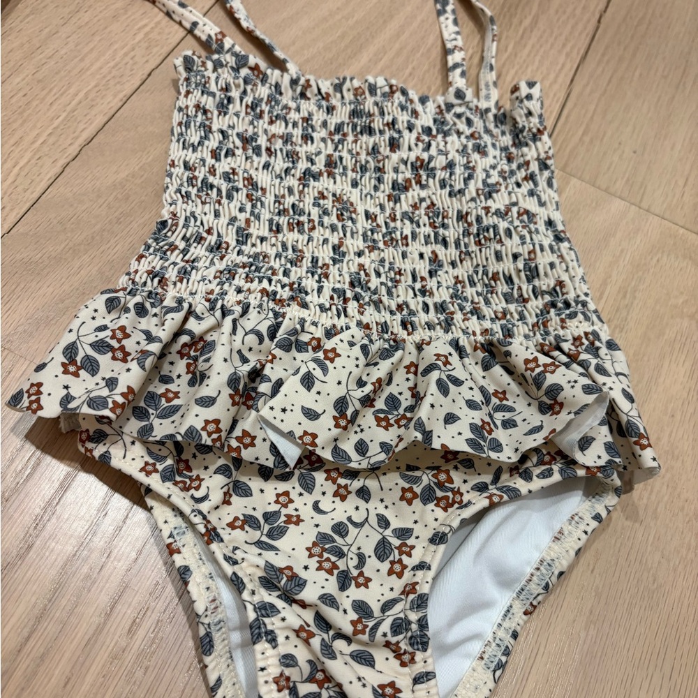 Rylee + Cru Cream Floral Kids One Piece